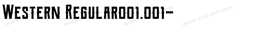 Western Regular001.001字体转换